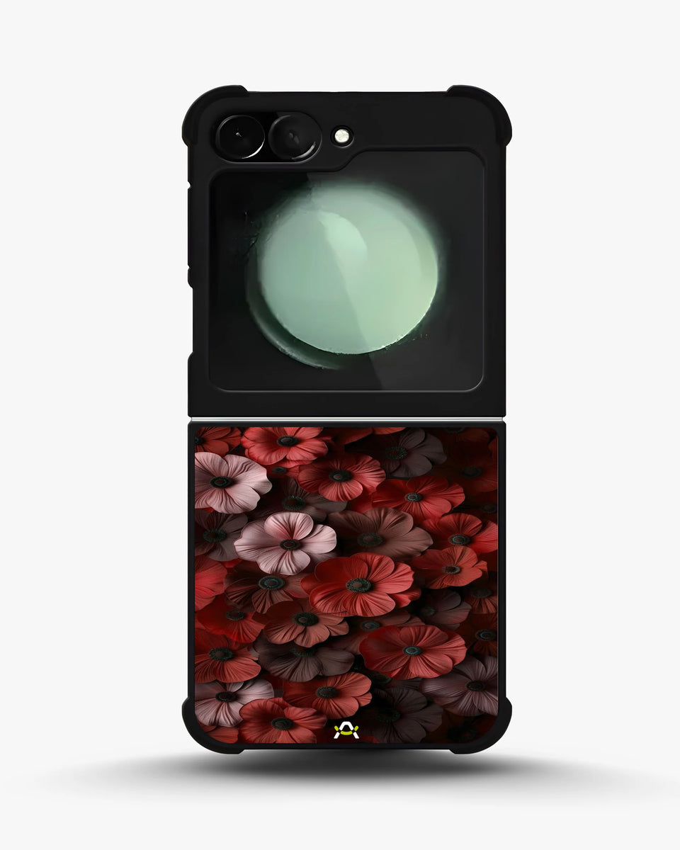 Creslia floral phone case red - floral phone case red samsung galaxy z flip 6