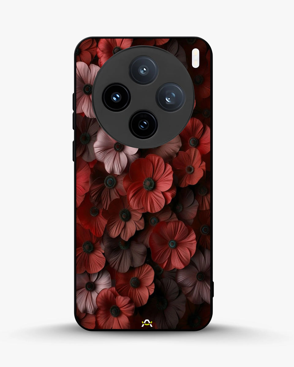 Creslia floral phone case red - floral phone case red vivo x100
