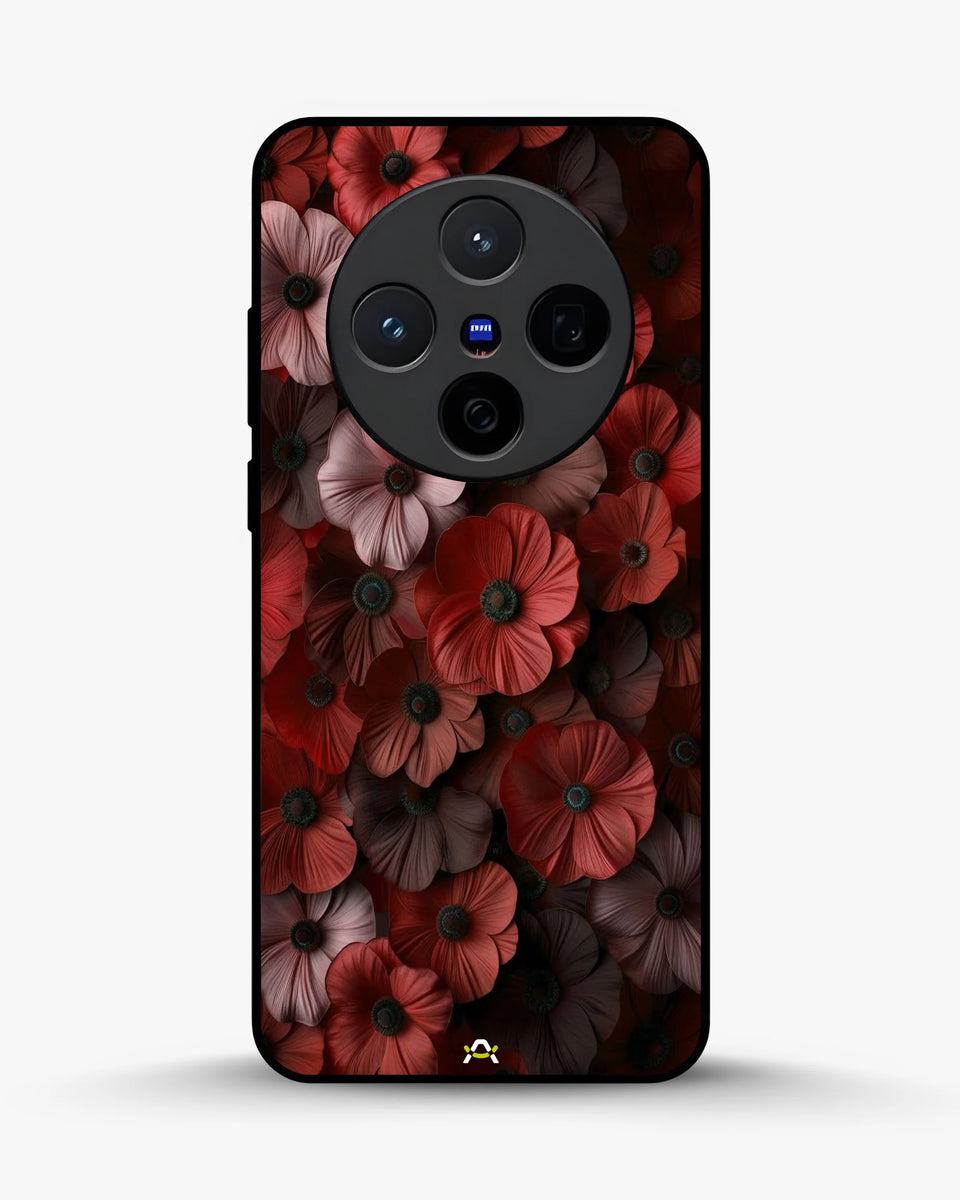 Creslia floral phone case red - floral phone case red vivo x200