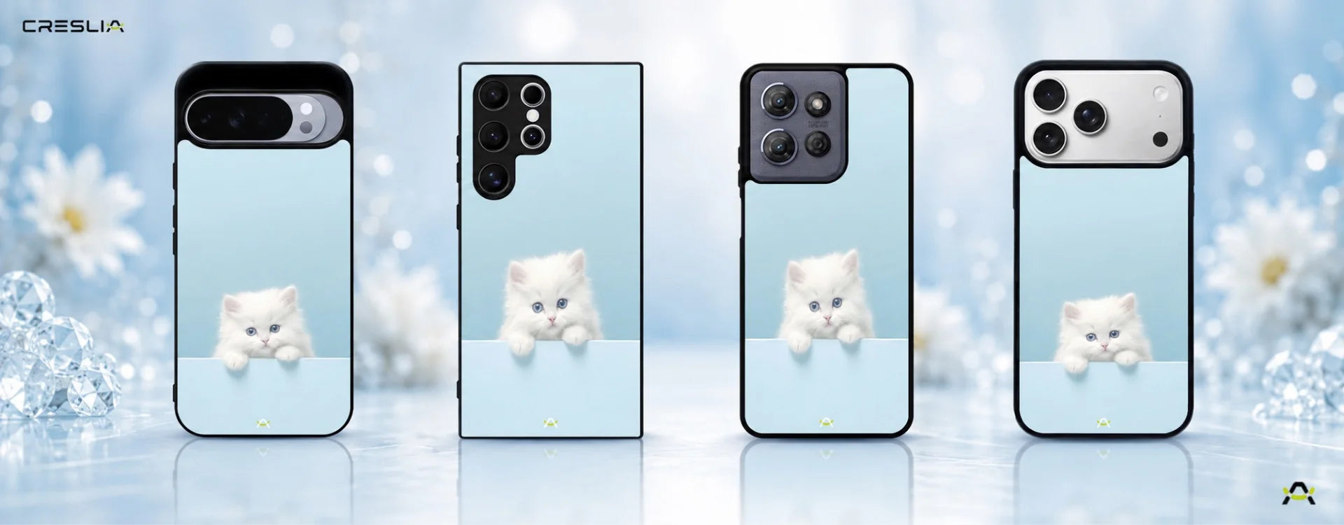 Creslia fluffy kitten face phone case - fluffy kitten face phone case desktop banner
