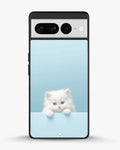 Creslia fluffy kitten face phone case - fluffy kitten face phone case google pixel 7 pro