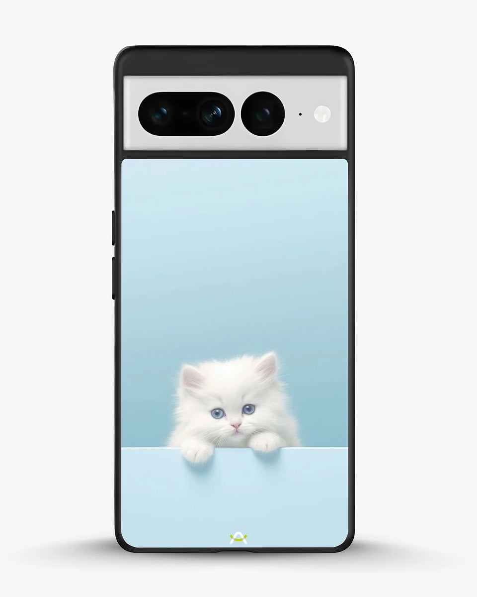 Creslia fluffy kitten face phone case - fluffy kitten face phone case google pixel 7 pro