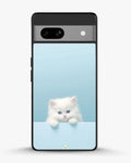 Creslia fluffy kitten face phone case - fluffy kitten face phone case google pixel 7a