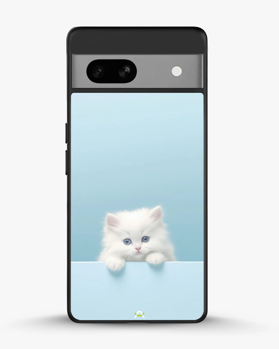 Creslia fluffy kitten face phone case - fluffy kitten face phone case google pixel 7a