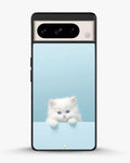 Creslia fluffy kitten face phone case - fluffy kitten face phone case google pixel 8 pro
