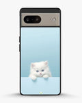 Creslia fluffy kitten face phone case - fluffy kitten face phone case google pixel 8a