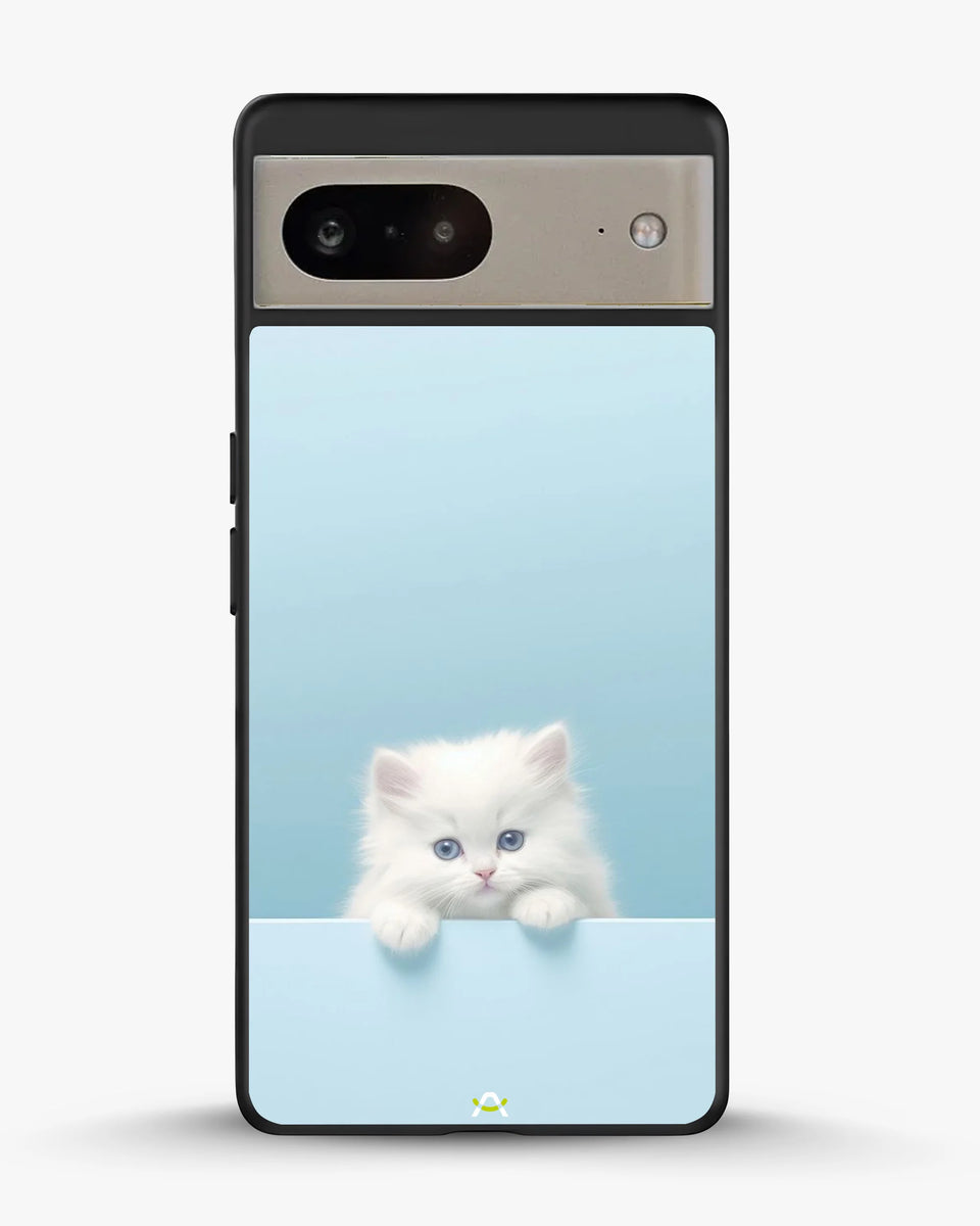 Creslia fluffy kitten face phone case - fluffy kitten face phone case google pixel 8a