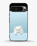 Creslia fluffy kitten face phone case - fluffy kitten face phone case google pixel 9 pro xl