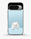 Creslia fluffy kitten face phone case - fluffy kitten face phone case google pixel 9 pro