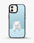 Creslia fluffy kitten face phone case - fluffy kitten face phone case iphone 12