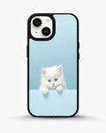 Creslia fluffy kitten face phone case - fluffy kitten face phone case iphone 15 plus
