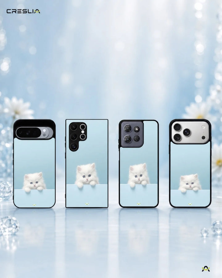 Creslia fluffy kitten face phone case - fluffy kitten face phone case mobile banner