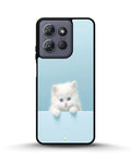Creslia fluffy kitten face phone case - fluffy kitten face phone case moto g power 2025