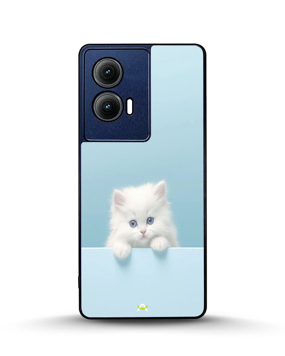 Creslia fluffy kitten face phone case - fluffy kitten face phone case motorola edge 2024