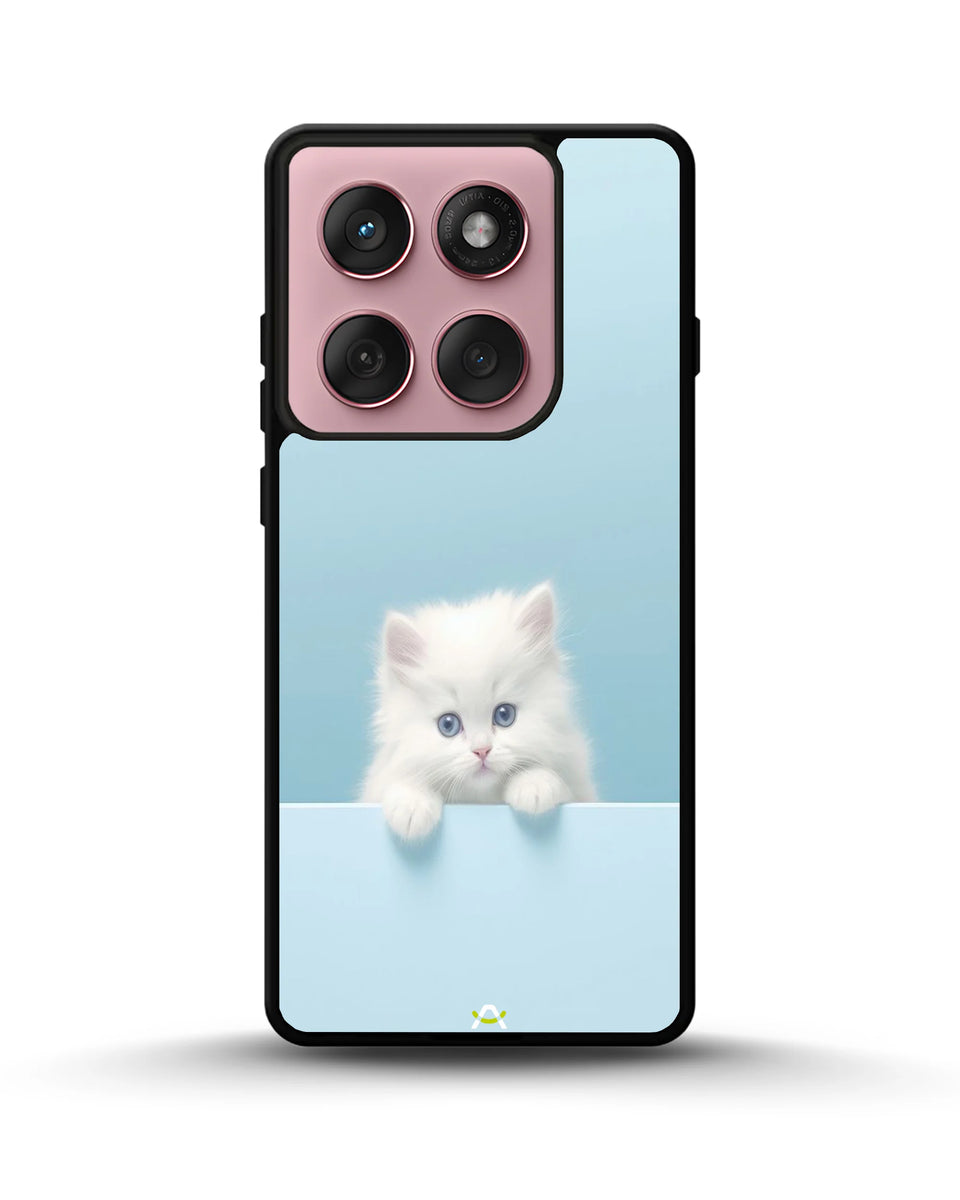 Creslia fluffy kitten face phone case - fluffy kitten face phone case motorola edge 2025