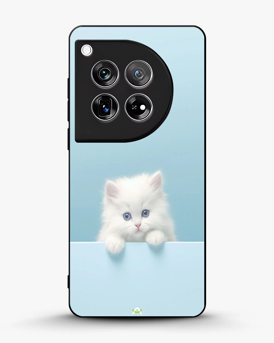 Creslia fluffy kitten face phone case - fluffy kitten face phone case oneplus 12r