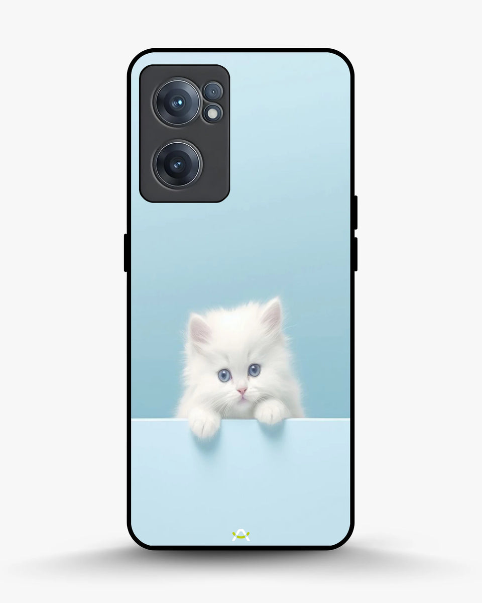 Creslia fluffy kitten face phone case - fluffy kitten face phone case oneplus nord ce2