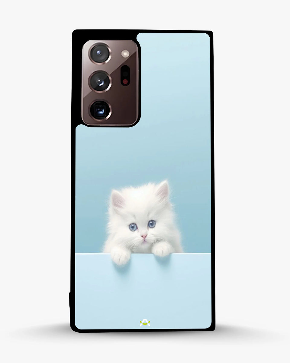 Creslia fluffy kitten face phone case - fluffy kitten face phone case samsung galaxy note 20 ultra