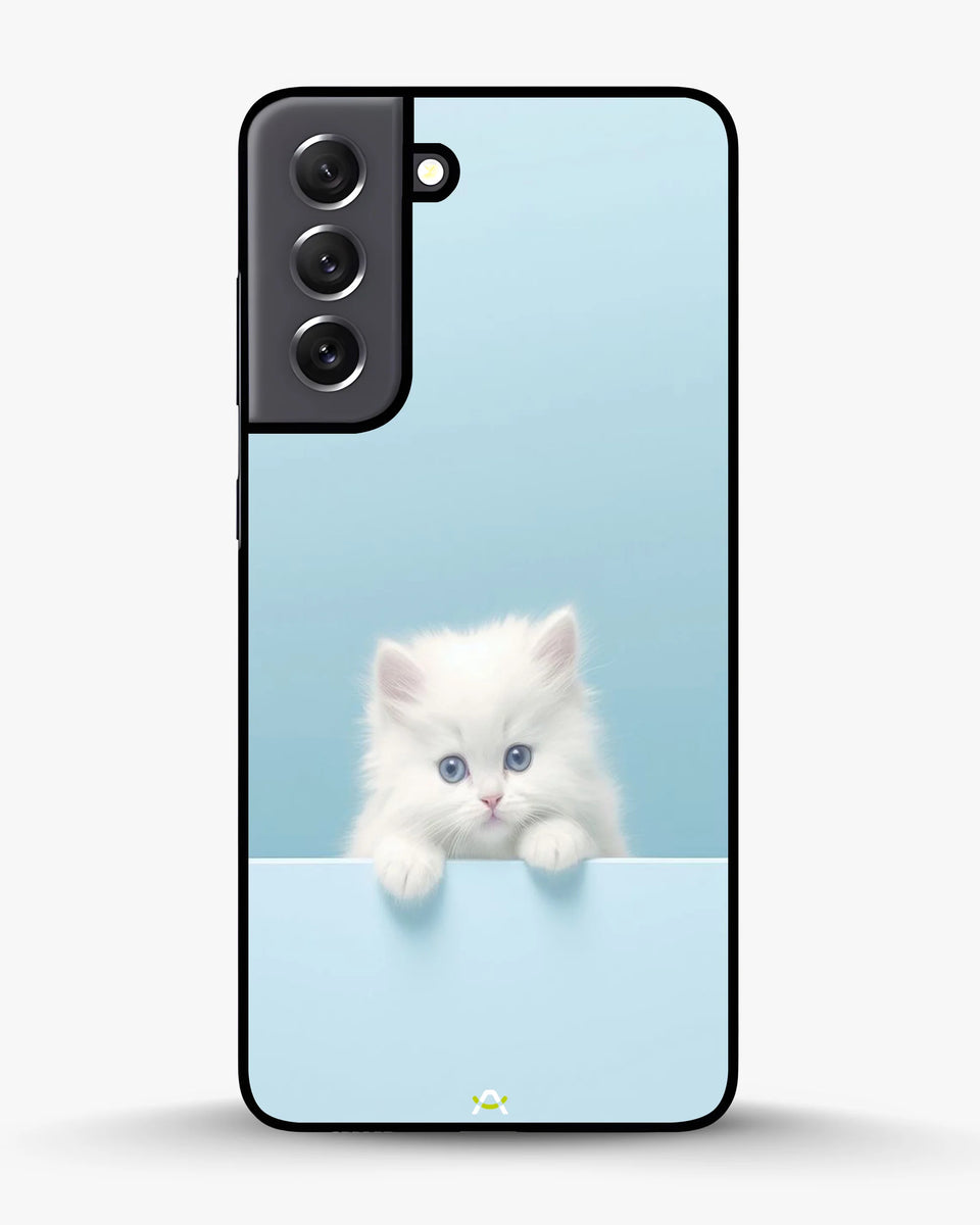 Creslia fluffy kitten face phone case - fluffy kitten face phone case samsung galaxy s22 plus