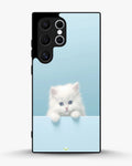 Creslia fluffy kitten face phone case - fluffy kitten face phone case samsung galaxy s22 ultra