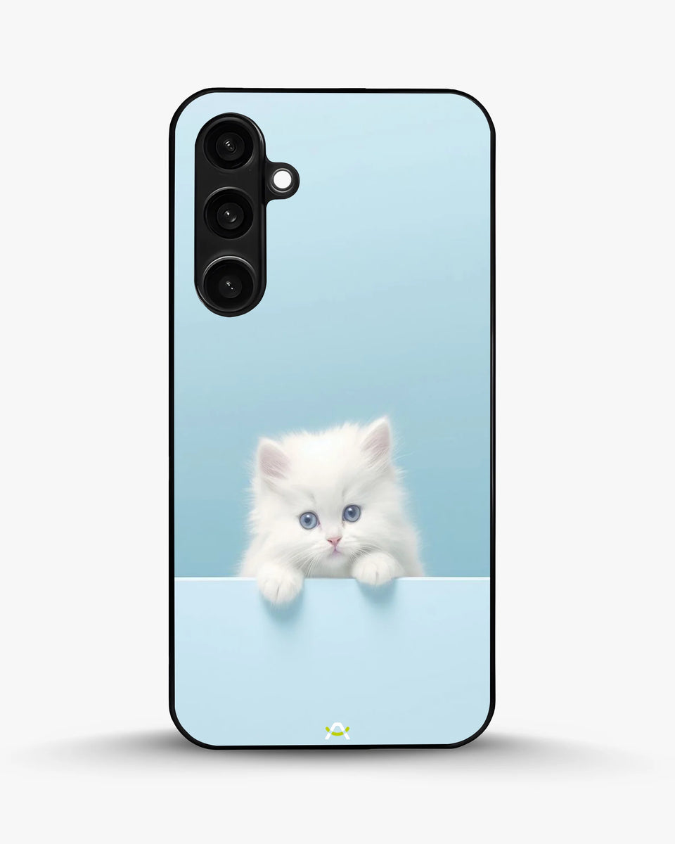Creslia fluffy kitten face phone case - fluffy kitten face phone case samsung galaxy s23 fe
