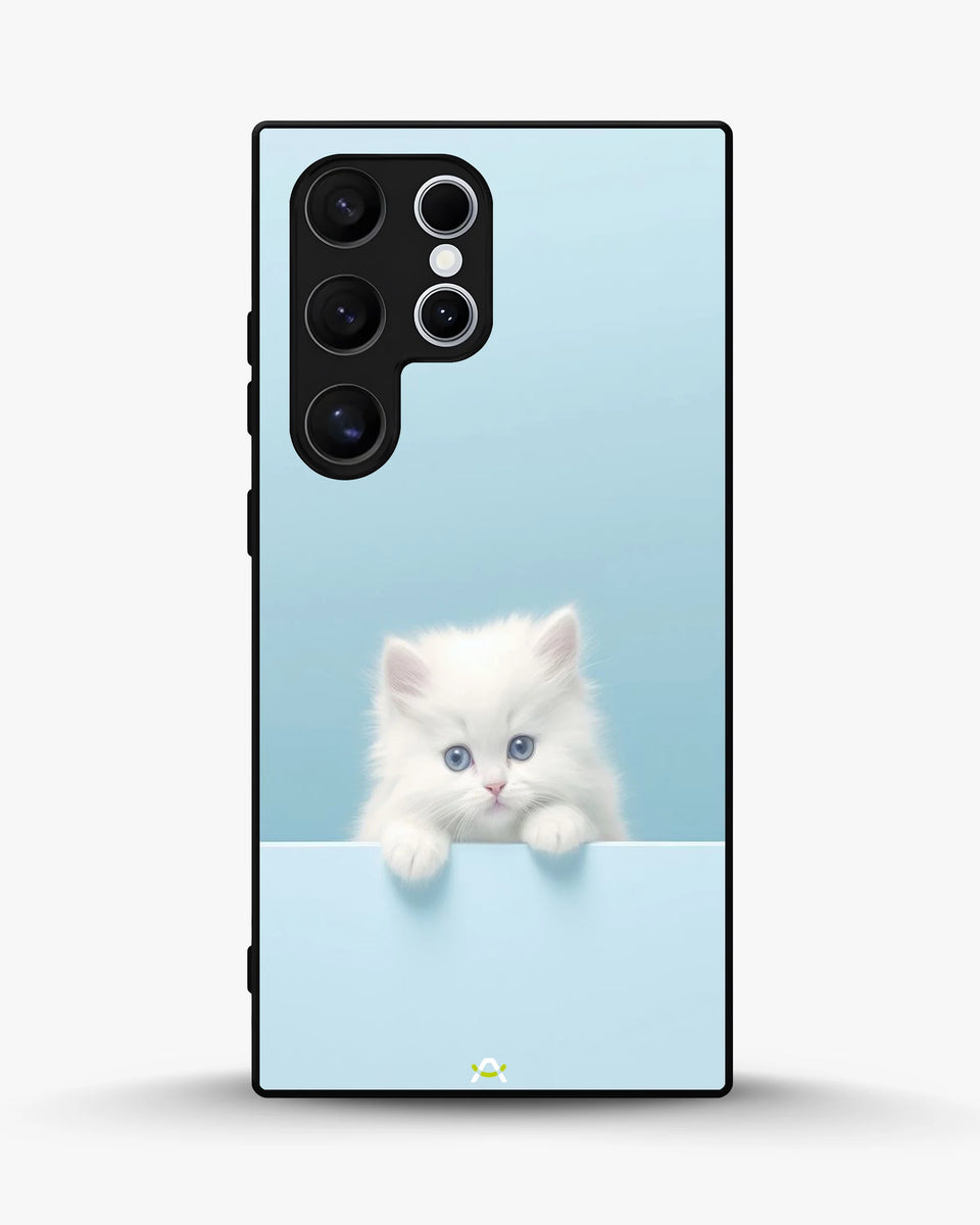 Creslia fluffy kitten face phone case - fluffy kitten face phone case samsung galaxy s24 ultra