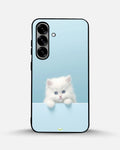 Creslia fluffy kitten face phone case - fluffy kitten face phone case samsung galaxy s25