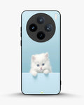 Creslia fluffy kitten face phone case - fluffy kitten face phone case vivo x100