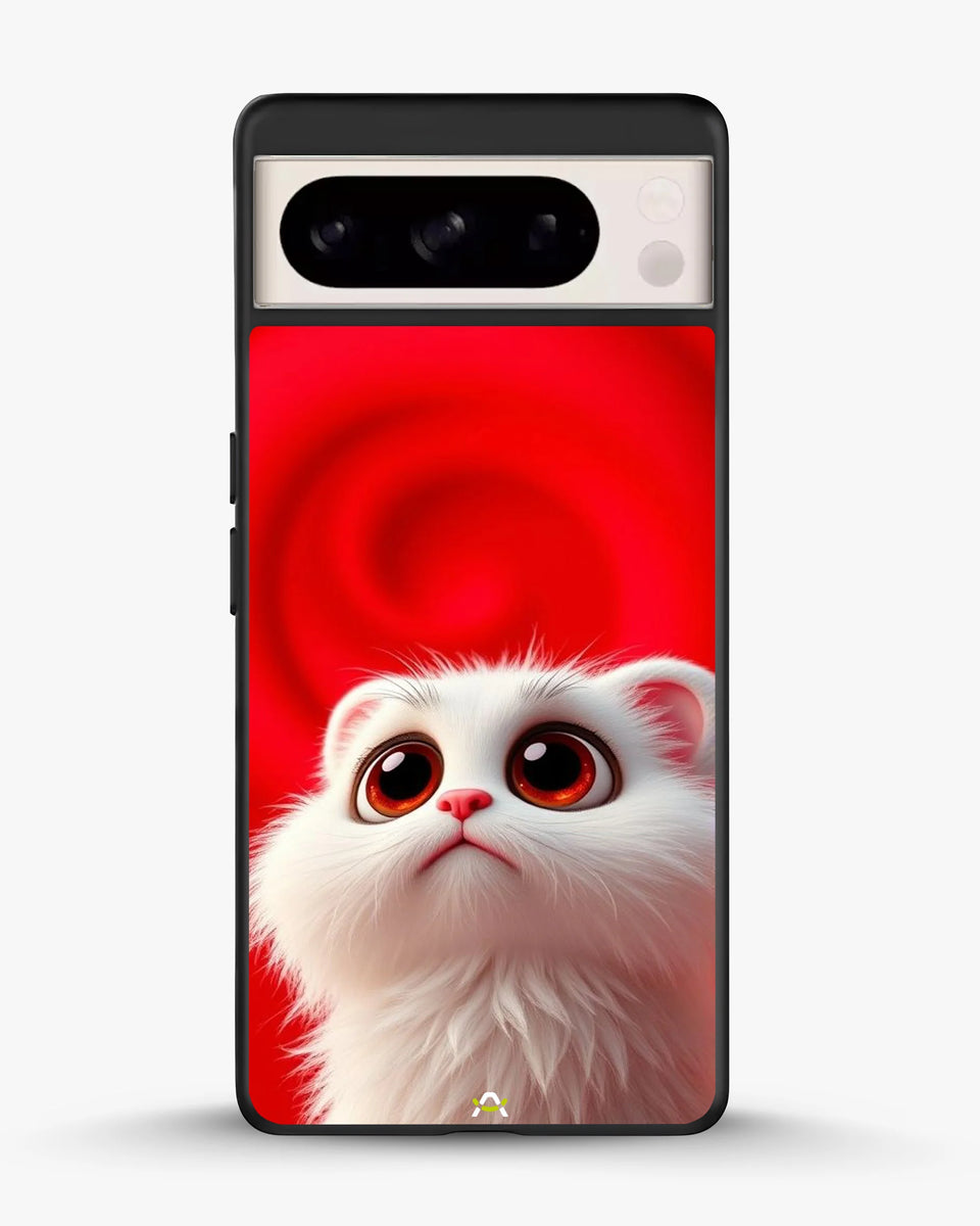 Creslia fluffy white cat phone case - fluffy white cat phone case google pixel 8 pro