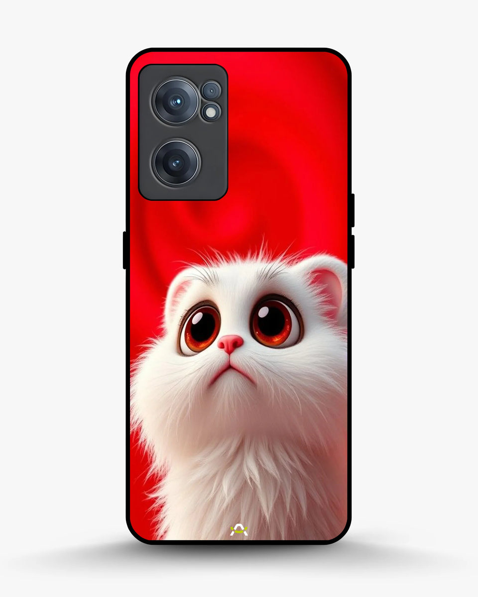 Creslia fluffy white cat phone case - fluffy white cat phone case oneplus nord ce2