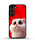 Creslia fluffy white cat phone case - fluffy white cat phone case samsung galaxy s23 plus