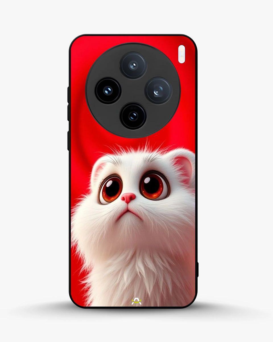 Creslia fluffy white cat phone case - fluffy white cat phone case vivo x100