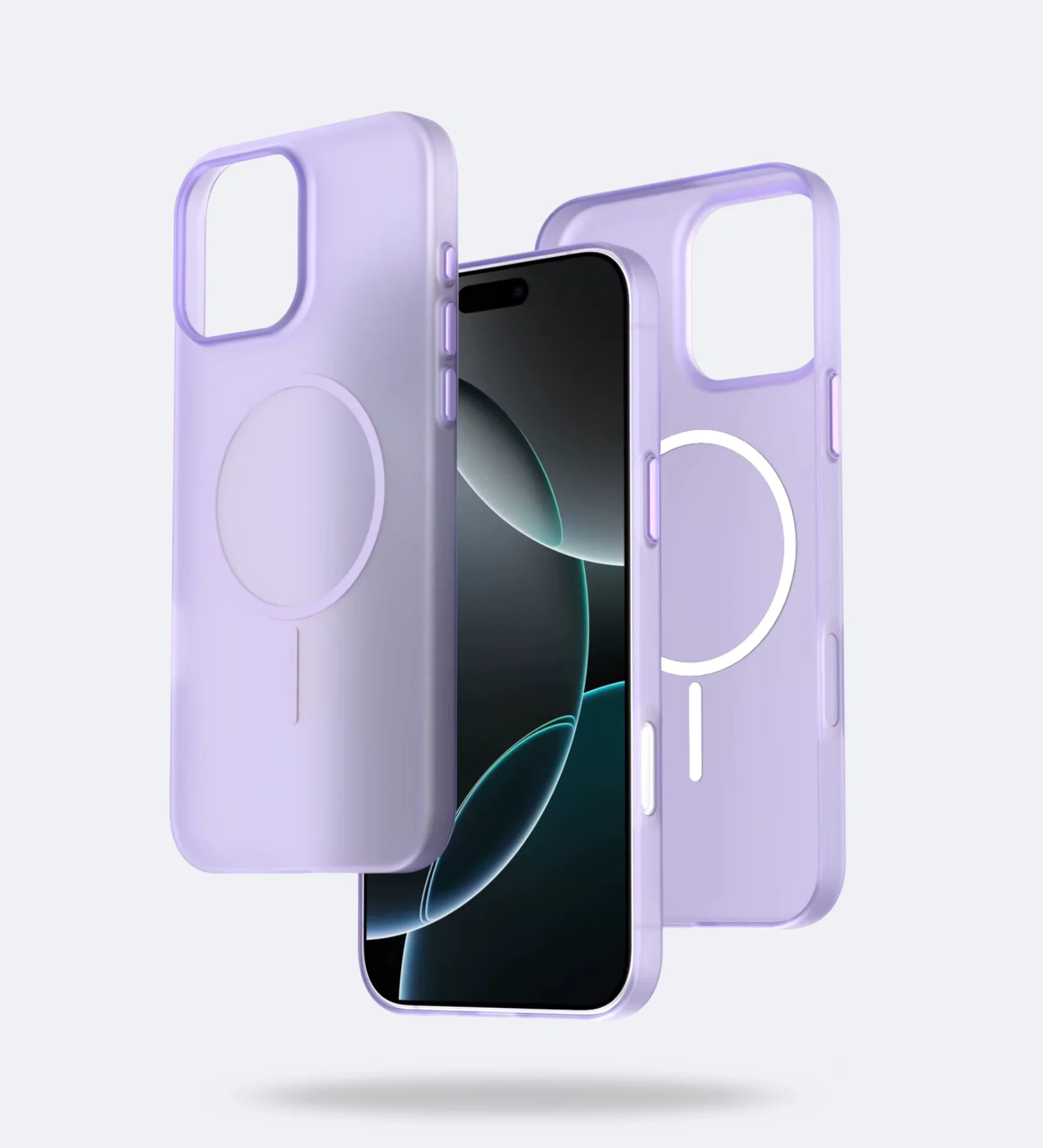 Frosted Ultra-Thin iPhone Case with MagSafe – Matte, 0.35 mm - Purple