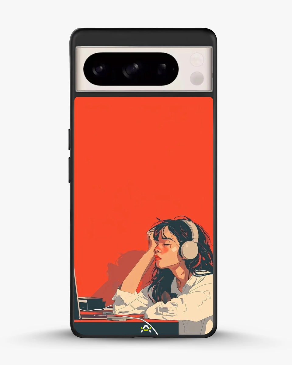 Creslia girl headphones art phone case - girl headphones art phone case google pixel 8 pro