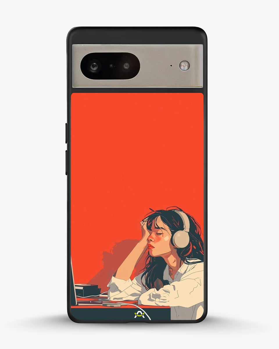 Creslia girl headphones art phone case - girl headphones art phone case google pixel 8