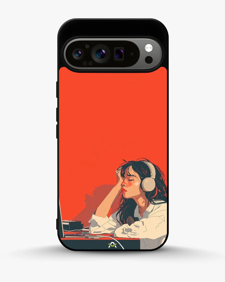 Creslia girl headphones art phone case - girl headphones art phone case google pixel 9 pro xl
