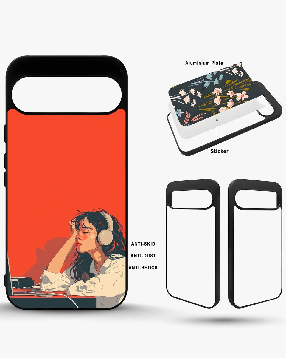 Creslia girl headphones art phone case general construction specs - girl headphones art phone case google pixel general specs 1