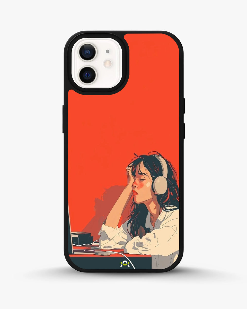 Creslia girl headphones art phone case - girl headphones art phone case iphone 12