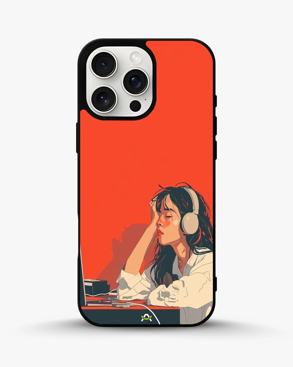 Creslia girl headphones art phone case - girl headphones art phone case iphone 14 pro max