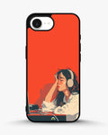 Creslia girl headphones art phone case - girl headphones art phone case iphone 16e