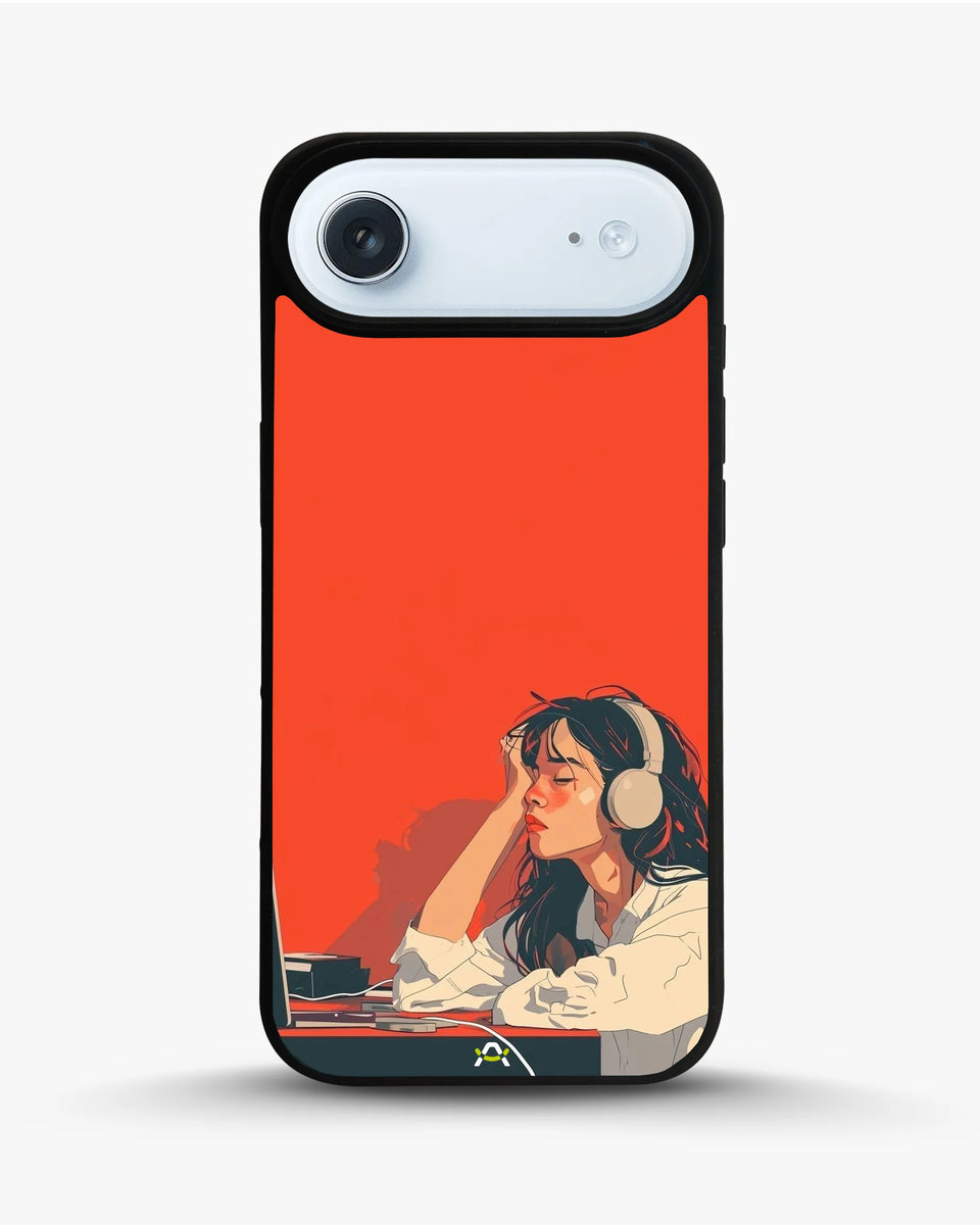Creslia girl headphones art phone case - girl headphones art phone case iphone 17 air