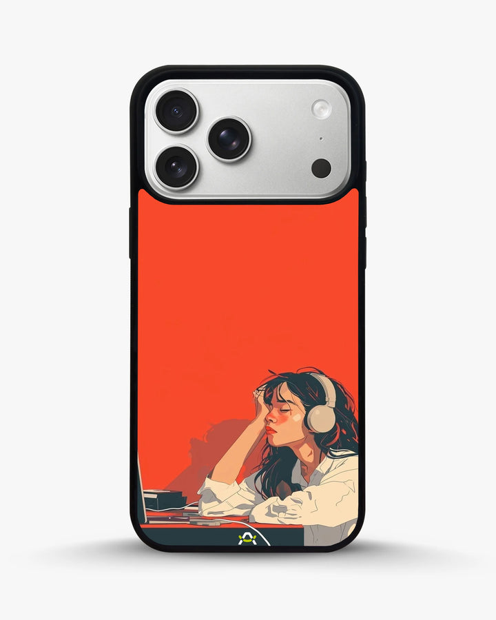 Creslia girl headphones art phone case - girl headphones art phone case iphone 17 pro max