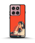 Creslia girl headphones art phone case - girl headphones art phone case motorola edge 2025