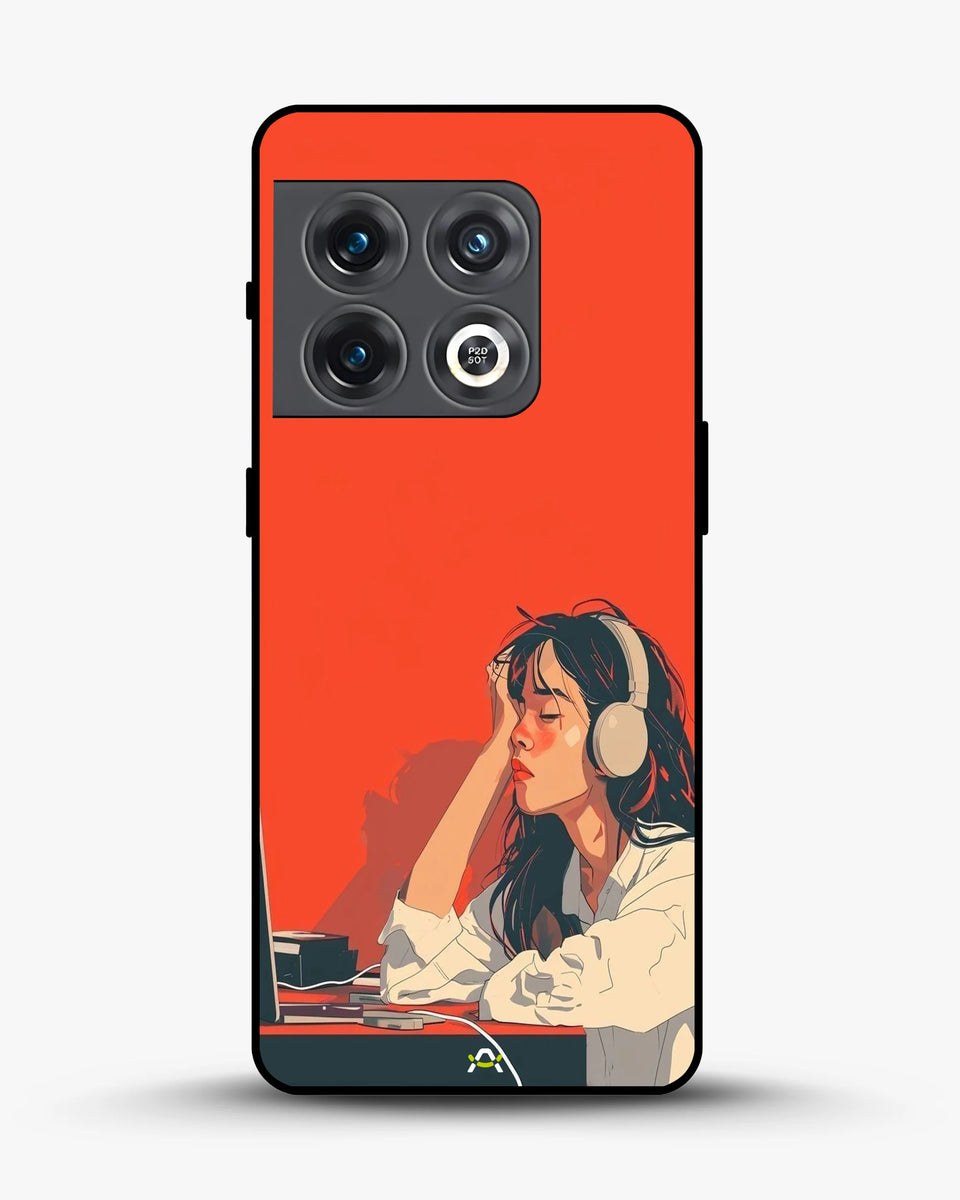 Creslia girl headphones art phone case - girl headphones art phone case oneplus 10 pro