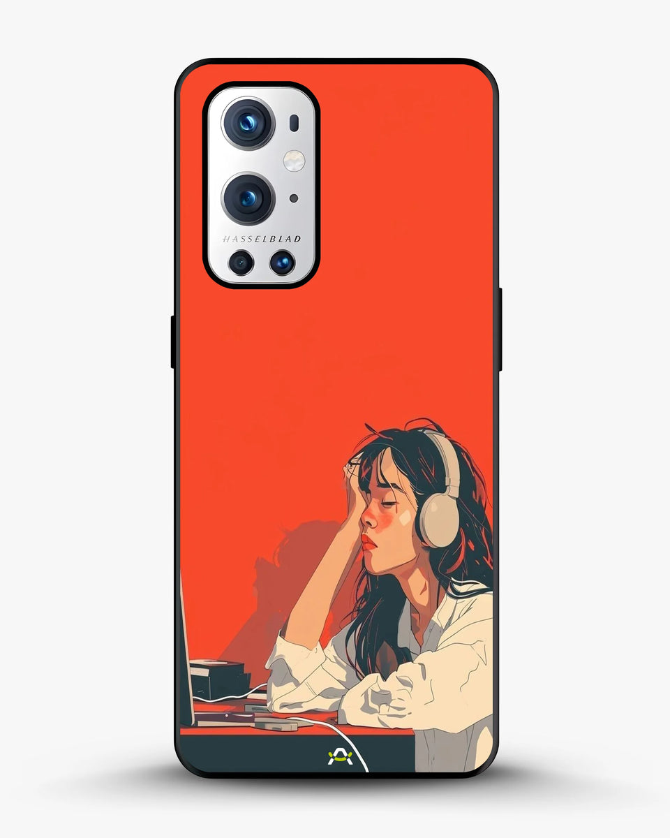 Creslia girl headphones art phone case - girl headphones art phone case oneplus 9 pro