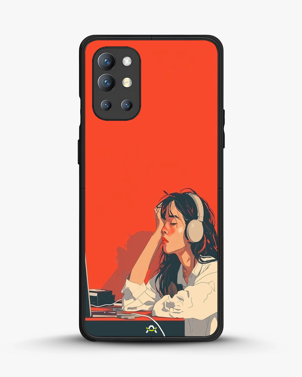Creslia girl headphones art phone case - girl headphones art phone case oneplus 9r