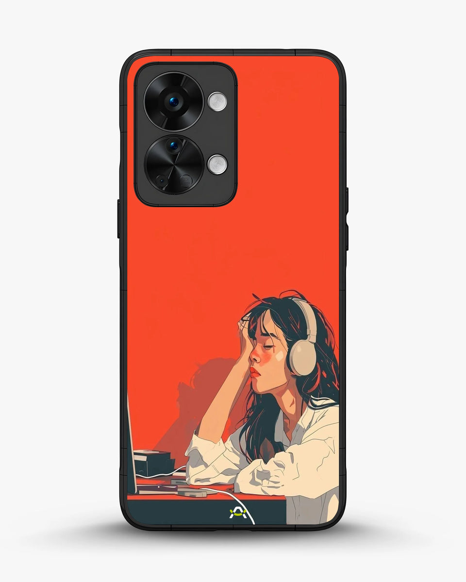 Creslia girl headphones art phone case - girl headphones art phone case oneplus nord 2t