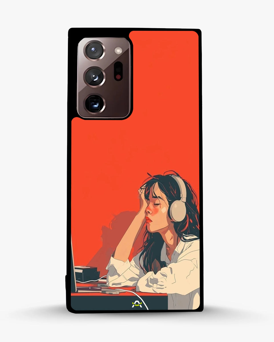 Creslia girl headphones art phone case - girl headphones art phone case samsung galaxy note 20 ultra