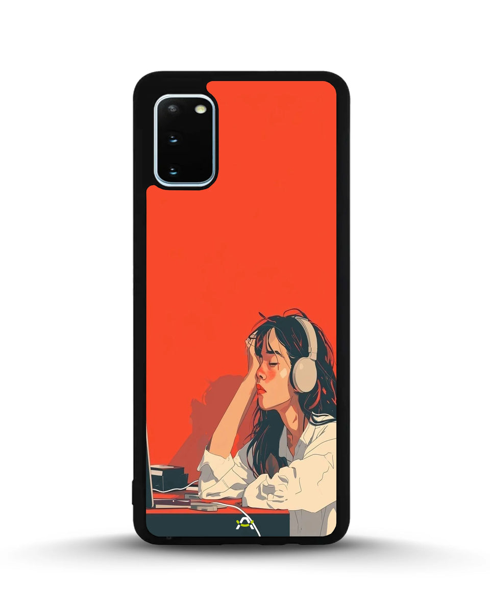Creslia girl headphones art phone case - girl headphones art phone case samsung galaxy s20 fe