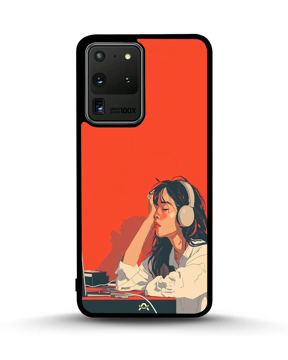 Creslia girl headphones art phone case - girl headphones art phone case samsung galaxy s20 ultra